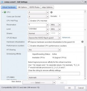 ESXi 6 Nested Hardware Virtualization