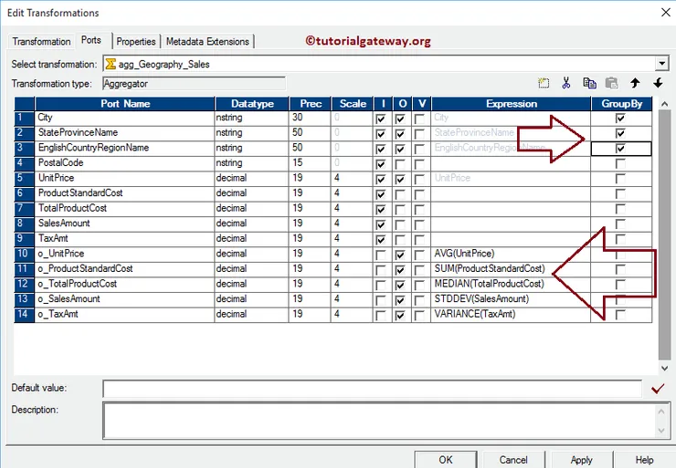 Aggregator Transformation in Informatica 11