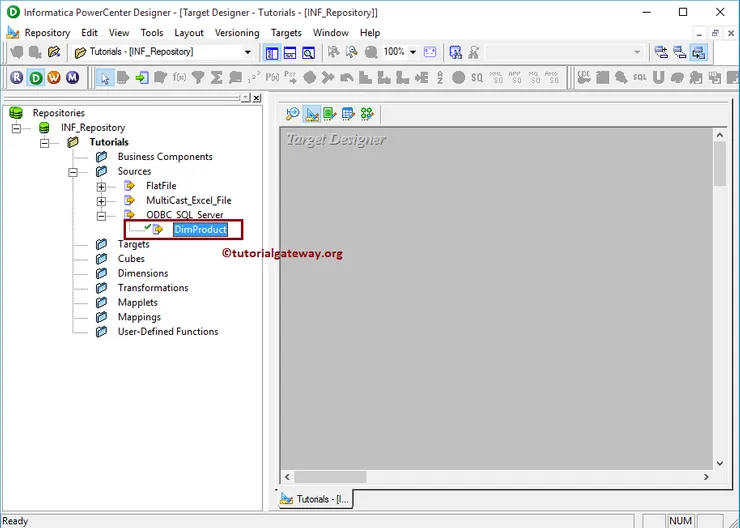 Create Informatica Target table using Source Definition 1