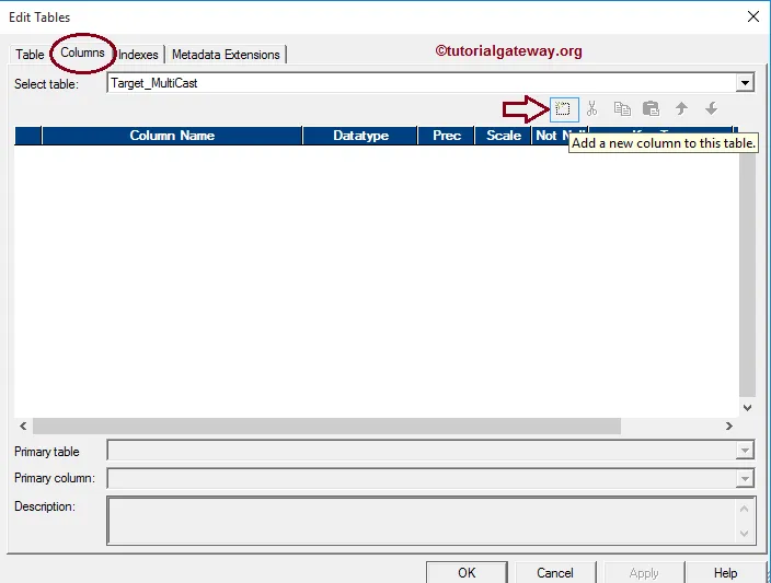 Create Target Table in Informatica 6