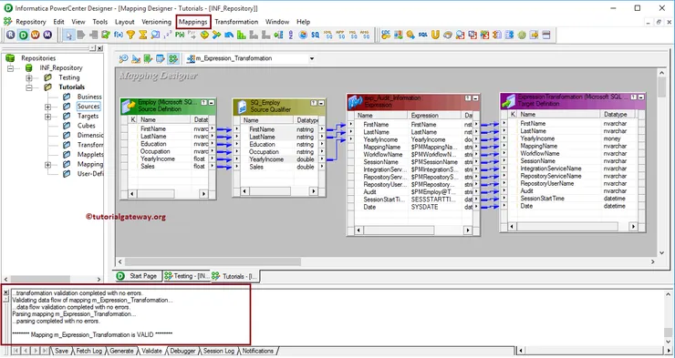 Expression Transformation in Informatica 12