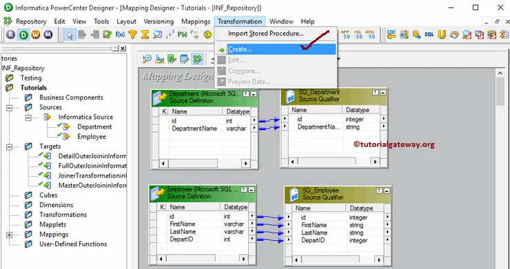 Full Outer Join in Informatica 3