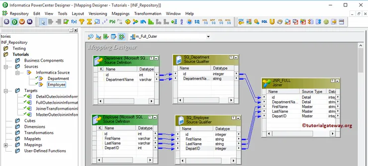 Full Outer Join in Informatica 5