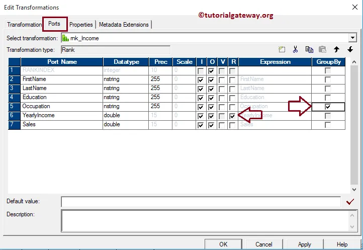 Informatica Rank Transformation 1