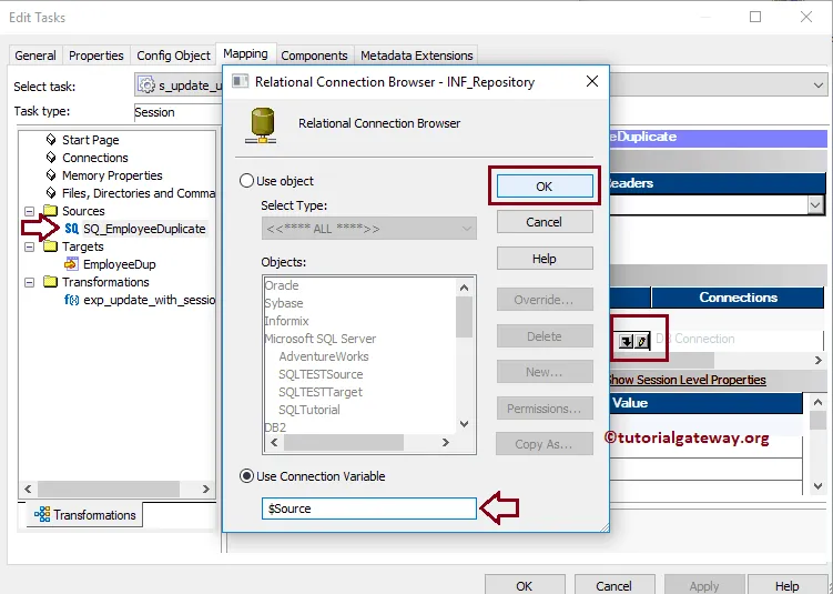 Informatica Update Strategy using Session Properties 20