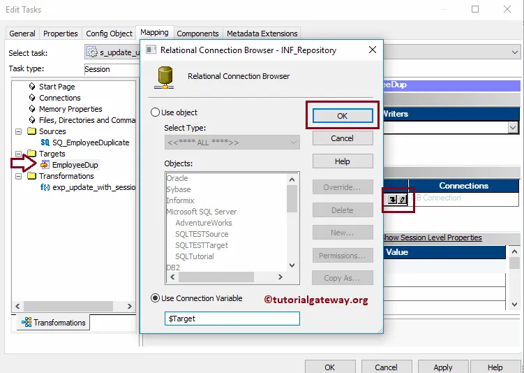 Informatica Update Strategy using Session Properties 21