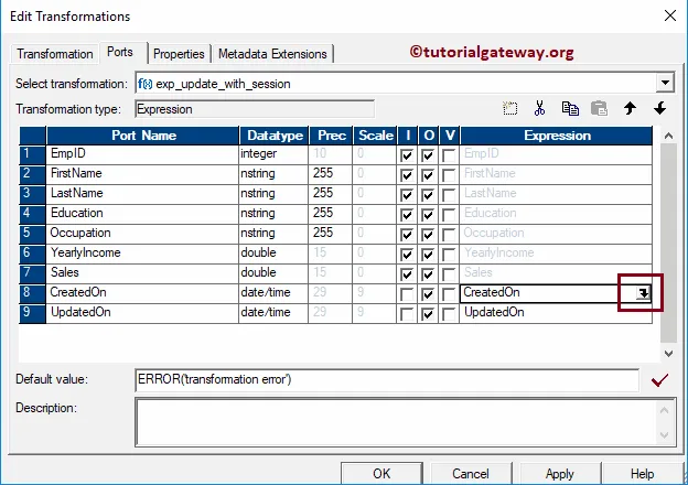 Informatica Update Strategy using Session Properties 9