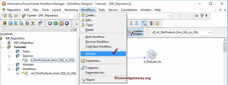 Informatica Workflow 8