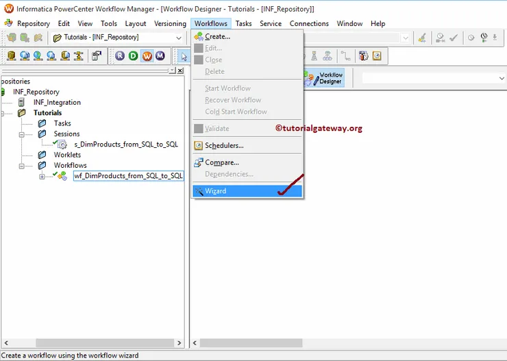 Informatica Workflow using Wizard 1