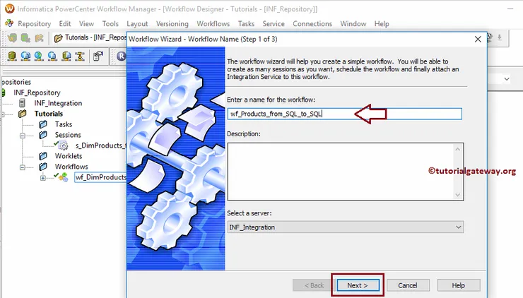 Informatica Workflow using Wizard 2