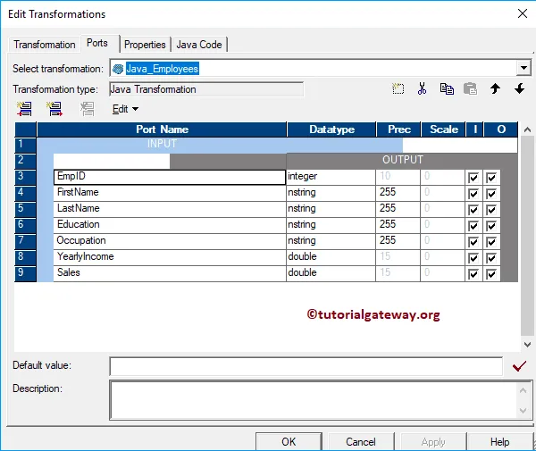 Java Transformation in Informatica 12