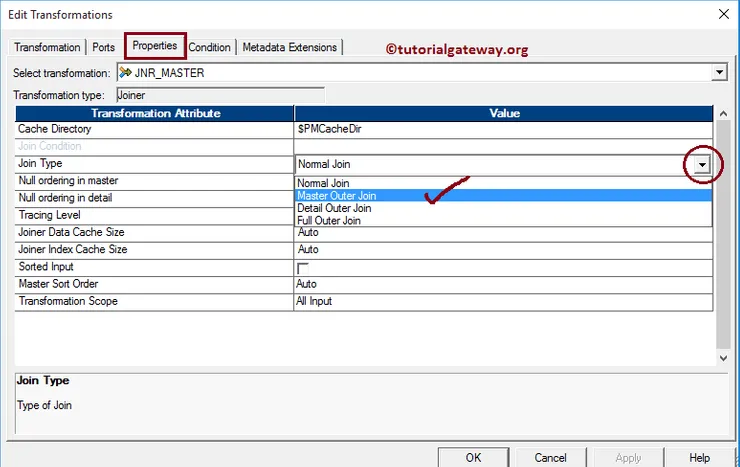 Master Outer Join in Informatica 8