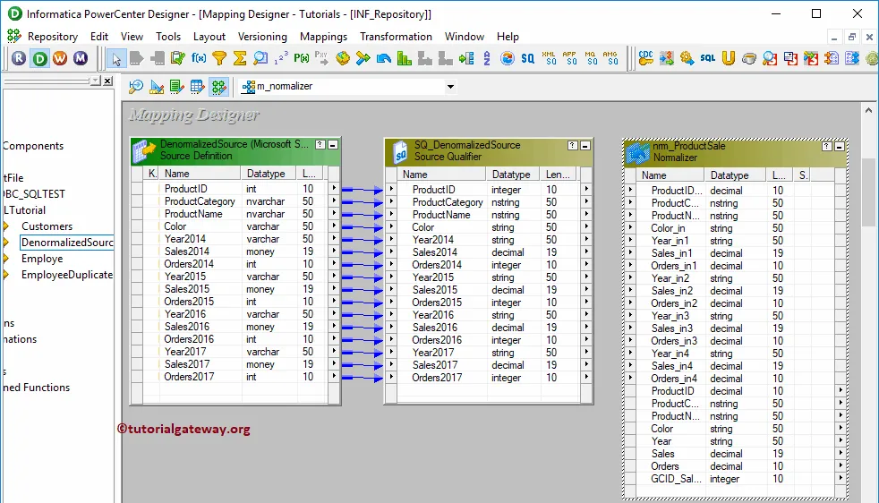 Normalizer Transformation in Informatica 16