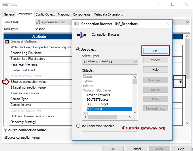 Normalizer $Source connection value 25