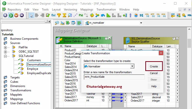 Normalizer Transformation in Informatica 8