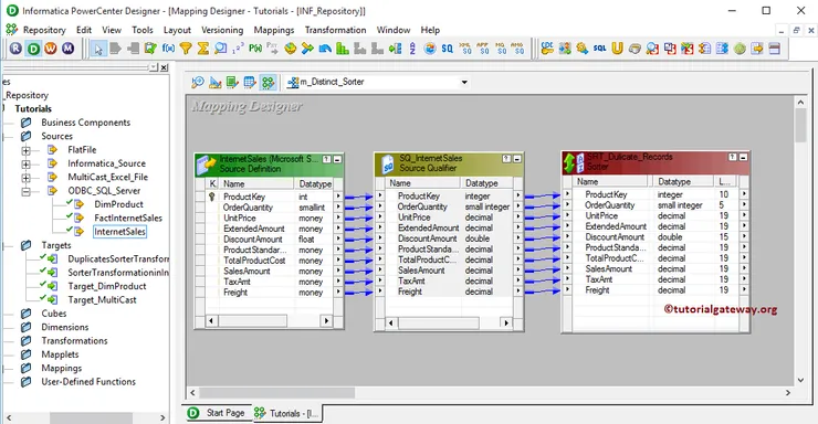 Remove Duplicates Using Sorter Transformation in Informatica 5