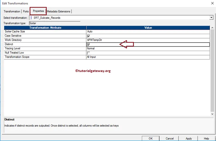 Remove Duplicates Using Sorter Transformation in Informatica 6