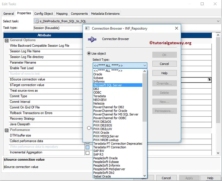 Session $Source connection Browser 9