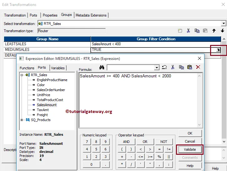 Validate Router Expression 12