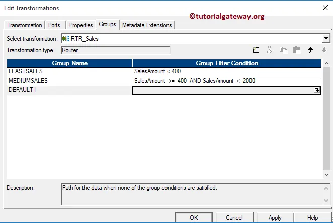 Router Transformation in Informatica 13