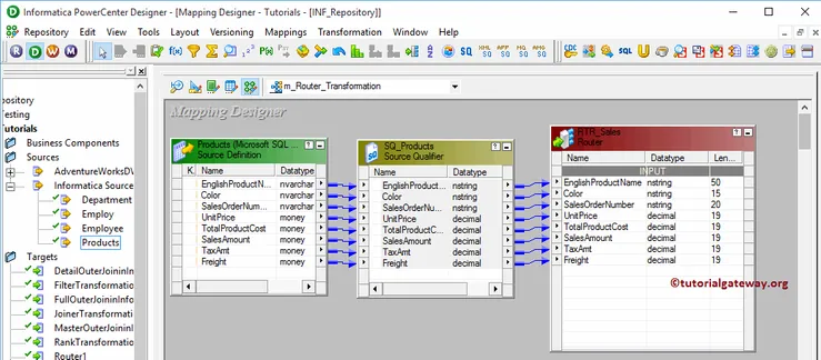 Router Transformation in Informatica 7