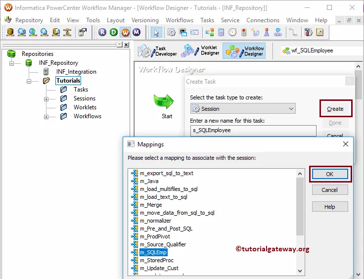 Select the SQL Transformation Mapping