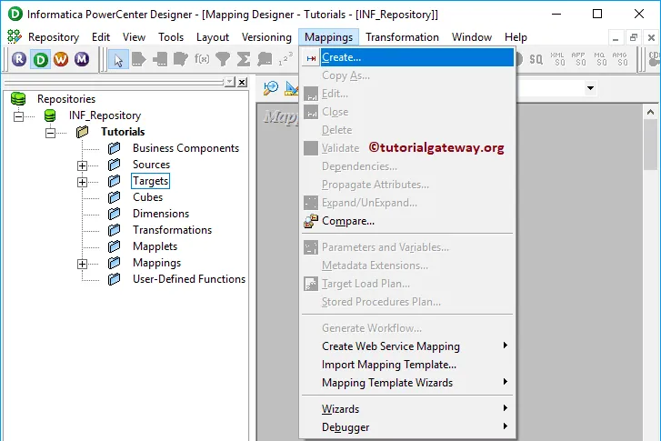 Create Mapping for SQL Transformation in Informatica