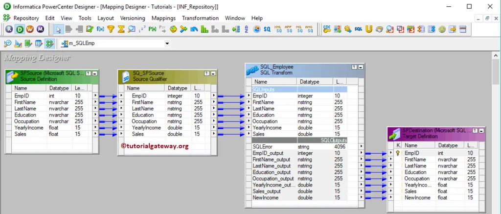 SQL Transformation in Informatica 19