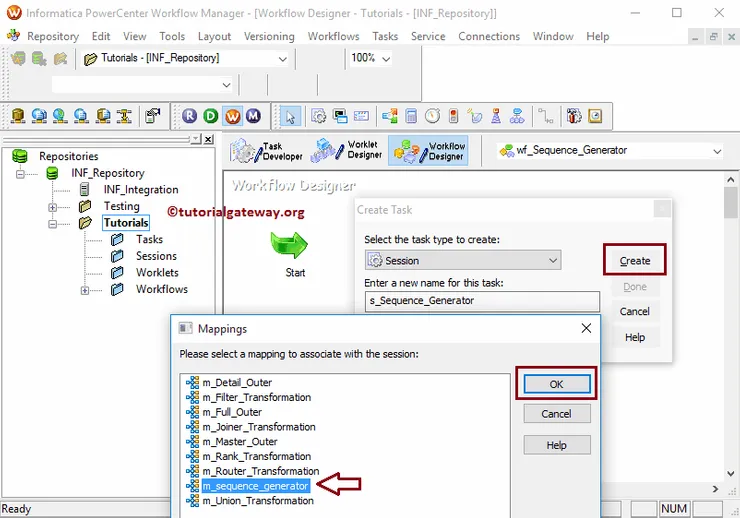 Sequence Generator Transformation in Informatica 12