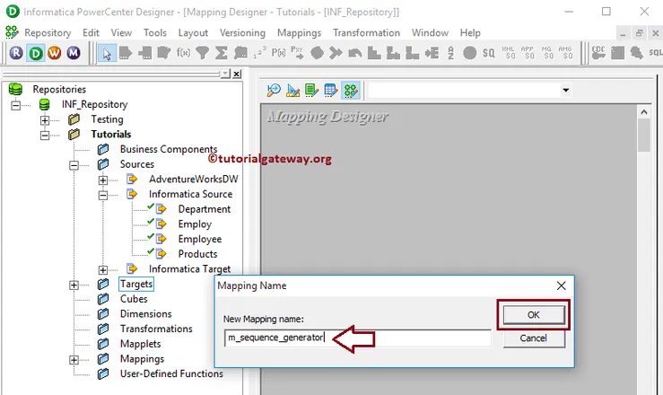 Sequence Generator Transformation in Informatica 2