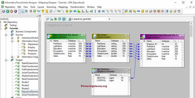 Sequence Generator Transformation in Informatica 5