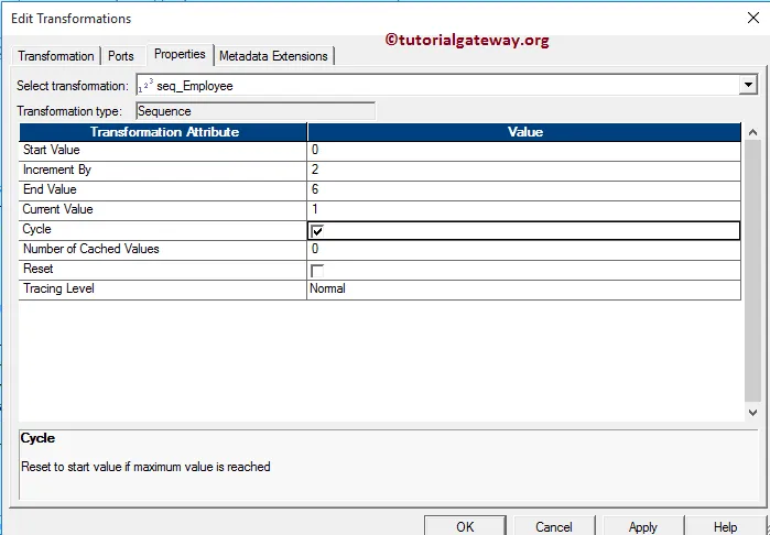 Sequence Generator Transformation in Informatica 9