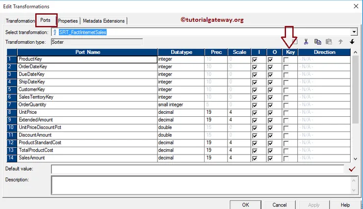 Sorter Transformation in Informatica 11