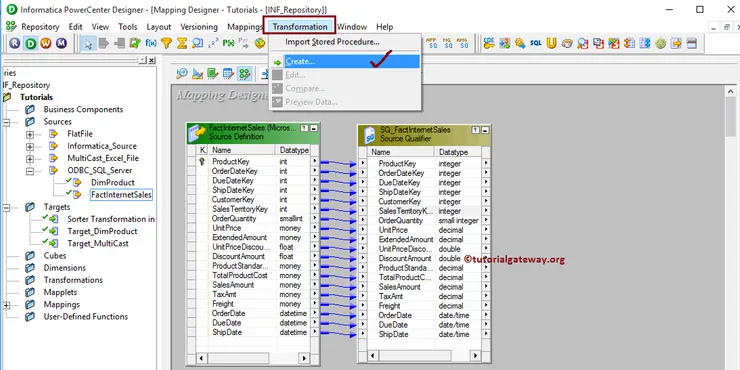 Sorter Transformation in Informatica 4