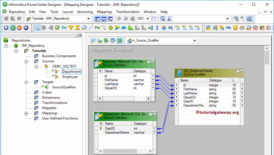 Source Qualifier Transformation in Informatica 12