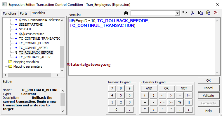 IIF Expression for Transaction 12