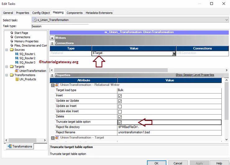 Union Transformation in Informatica 13