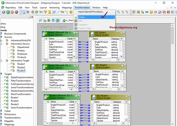 Union Transformation in Informatica 4