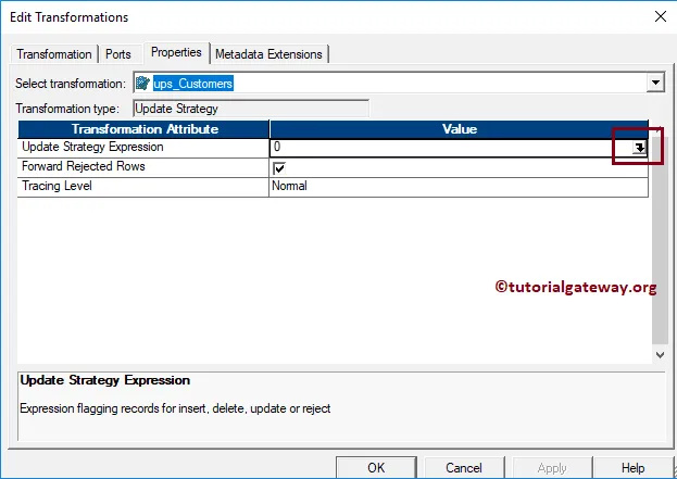 Update Strategy Transformation in Informatica 15