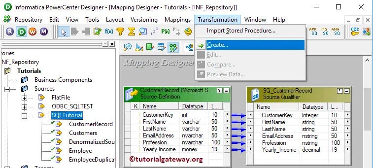 Update Strategy Transformation in Informatica 8