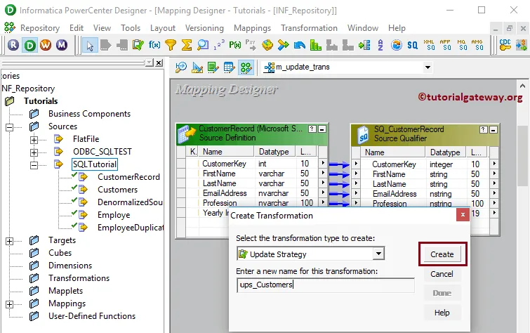 Update Strategy Transformation in Informatica 9