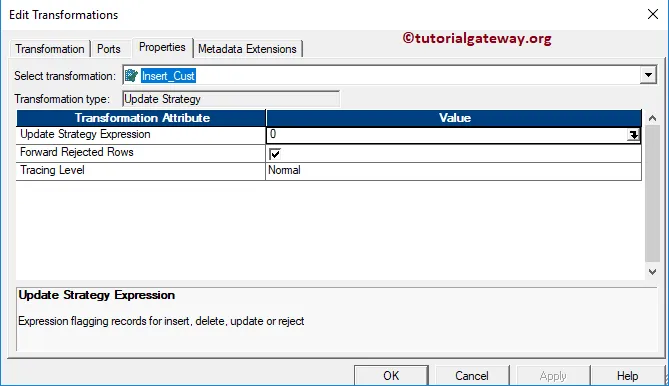 Forward Rejected Rows in Update Example 29