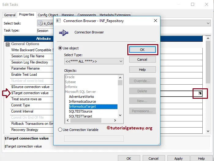 Target Database for Update Example 37