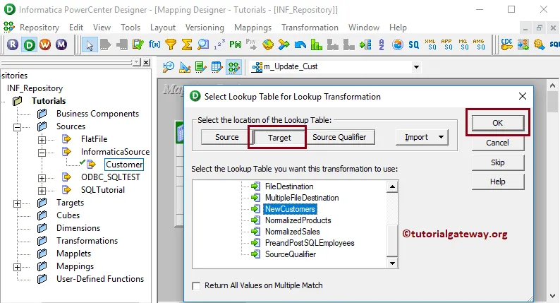 Update Strategy in Informatica Example 9