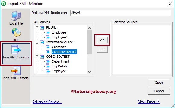 XML Generator Transformation in Informatica 15