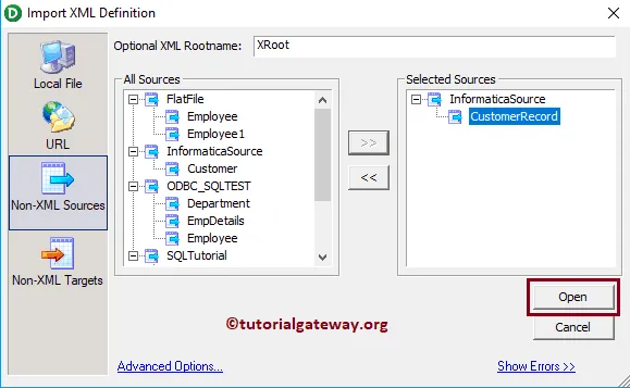 XML Generator Transformation in Informatica 16