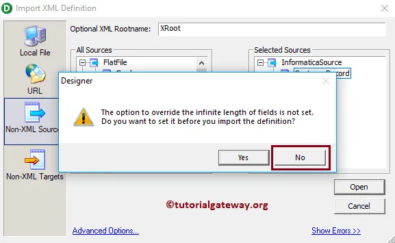 XML Generator Transformation in Informatica 17