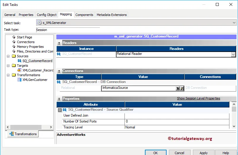 XML Generator Transformation in Informatica 28