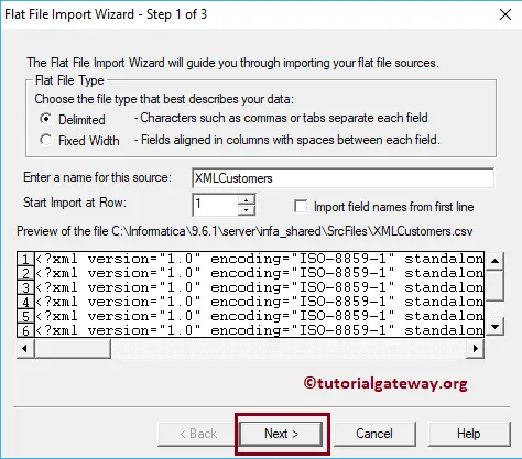 XML File Import Wizard 6