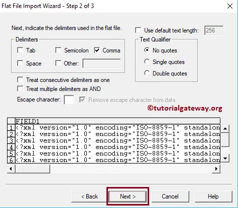 XML delimiter 7